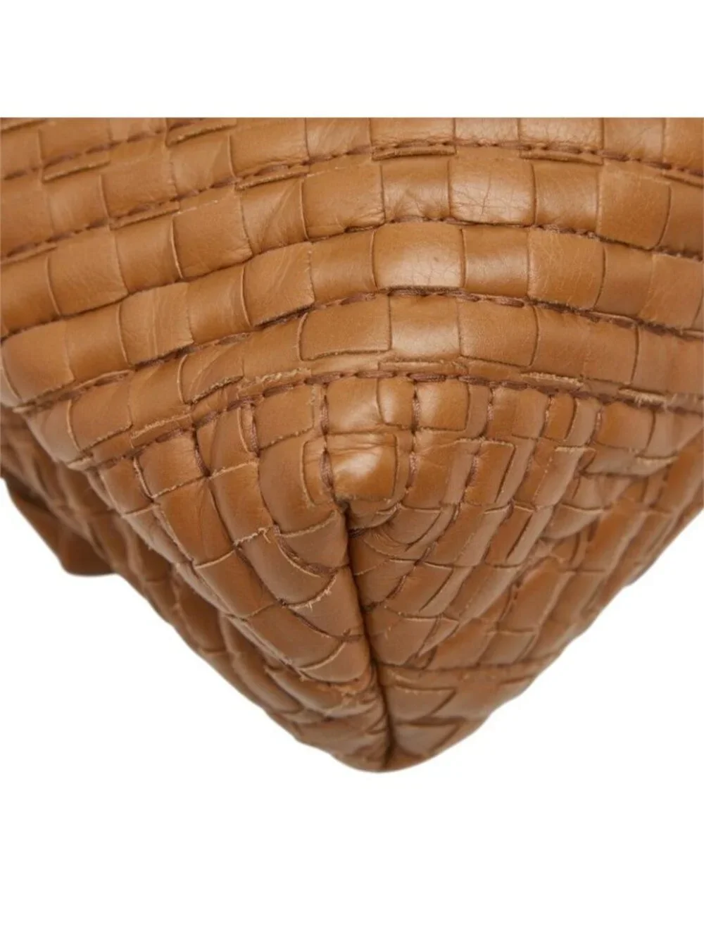 Bottega Veneta Intrecciato Olympia Small Chain Shoulder Bag Brown Leather